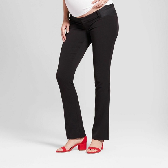 COPY - Isabel Maternity Inset Panel Bootcut Trousers size 10 maternity pants Bl… - Picture 3 of 4